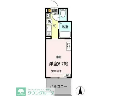 パティオ坂巻(1K/2階)の間取り写真