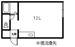 アーベインリブズ(ワンルーム/2階)の間取り写真