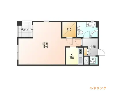 セントレイクセレブ大曽根(1K/9階)の間取り写真