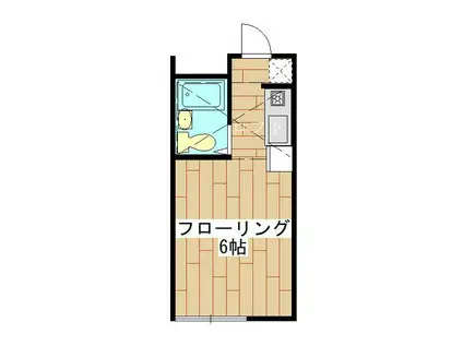 レモンホーム(ワンルーム/2階)の間取り写真