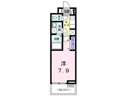 プロスパーヴィラ(1K/3階)の間取り写真