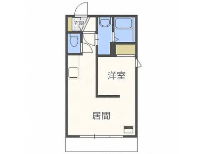 オリエントコート学園前(1LDK/4階)の間取り写真