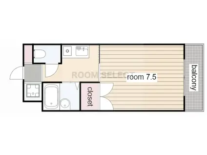 シーアイマンション川名(1K/3階)の間取り写真