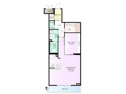 LUMEED梅島(1LDK/4階)の間取り写真