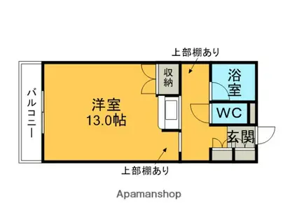 ソフィアライト(1K/4階)の間取り写真