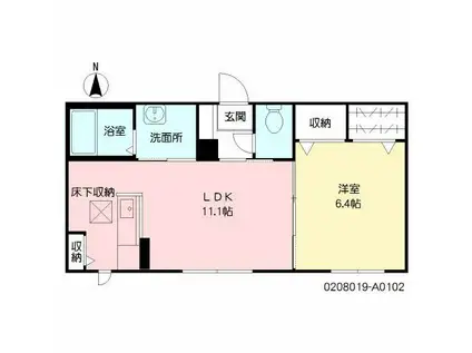 サンロードII(1LDK/1階)の間取り写真