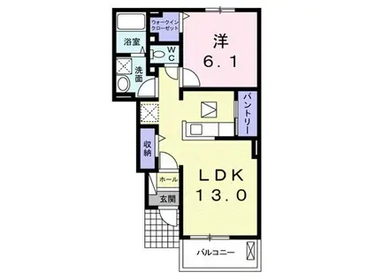 グラード(1LDK/1階)の間取り写真