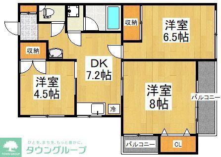 光ヶ丘マンション(3DK/2階)の間取り写真