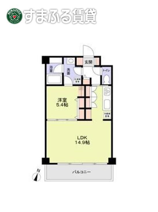 CREST RESIDENCE(1LDK/4階)の間取り写真
