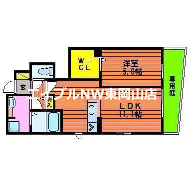 コーポ レーヴ(1LDK/1階)の間取り写真