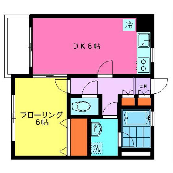 三鷹アミニティIII(1LDK/3階)の間取り写真
