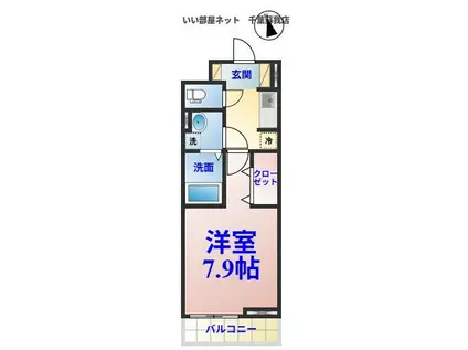 サンモールわかば(1K/2階)の間取り写真