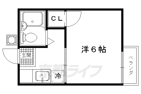 堀川ハイツ(1K/2階)の間取り写真