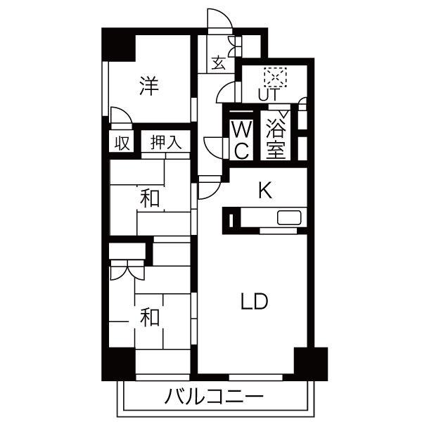 オークコート141(3LDK/9階)の間取り写真