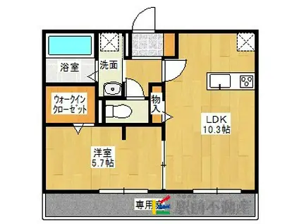 センチュリーハイツ(1LDK/1階)の間取り写真