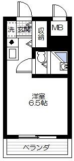 パルム長者町(ワンルーム/4階)の間取り写真