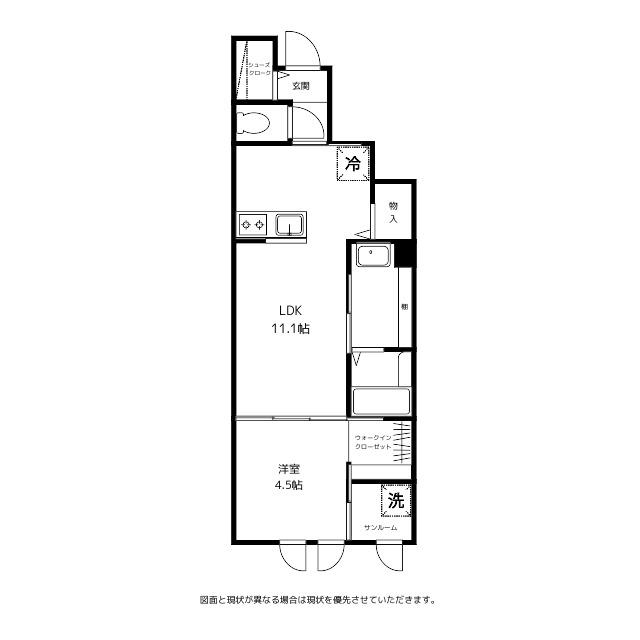 THE MAMS 07(1LDK/1階)の間取り写真