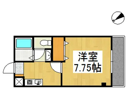 ルミナスコート(1K/1階)の間取り写真