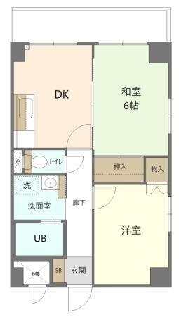 ロフト大塚(2DK/3階)の間取り写真