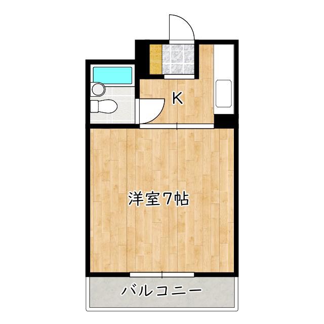 ティーズメゾン野々上(ワンルーム/2階)の間取り写真