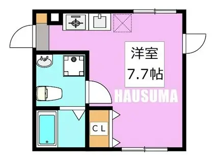 グリーンスタイリオ西尾久(ワンルーム/4階)の間取り写真