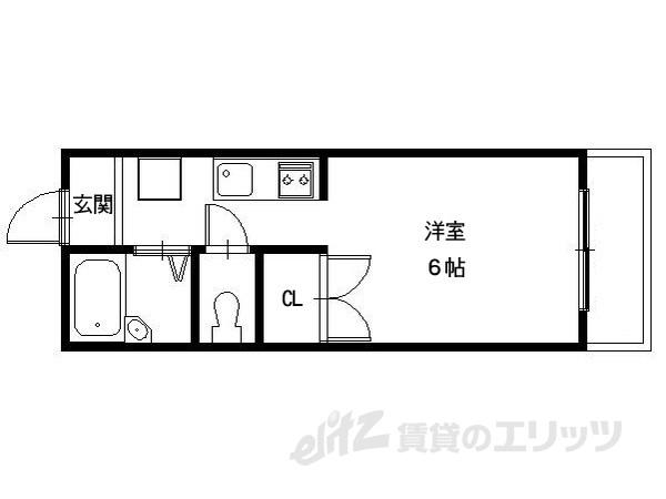 サンルシエルI(ワンルーム/3階)の間取り写真
