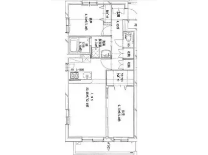 クレールセゾン(1SLDK/2階)の間取り写真