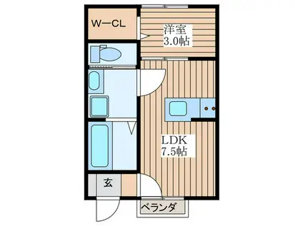 上尾市春日計画(1LDK/1階)の間取り写真