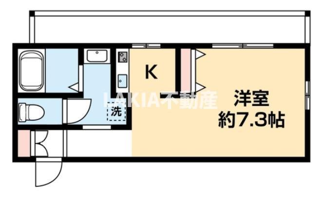 プライムタワー阿倍野40(1K/3階)の間取り写真