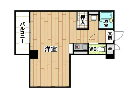 メゾン東武三萩野(ワンルーム/8階)の間取り写真