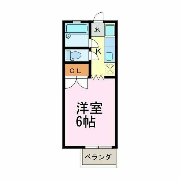 GLANZ(1K/2階)の間取り写真