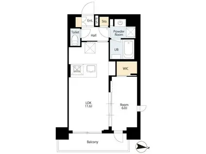 CREVIDENCE(1LDK/5階)の間取り写真