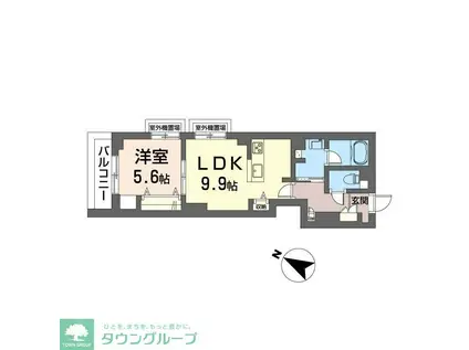 フェリシアガーデン茅ヶ崎(1LDK/3階)の間取り写真