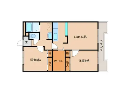 アイアールポート(2LDK/3階)の間取り写真