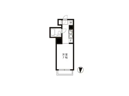 シェルティ二子(ワンルーム/3階)の間取り写真