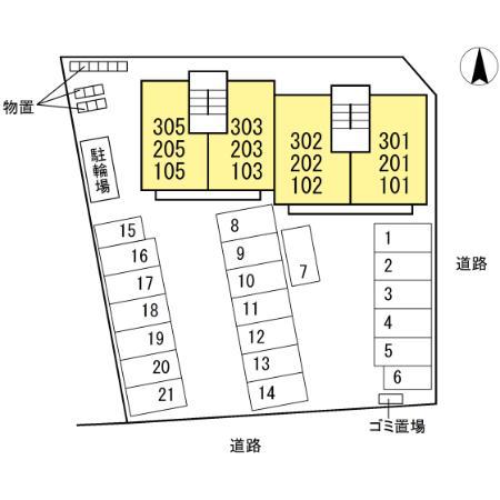 アーバンメロウ(2DK/2階)の間取り写真