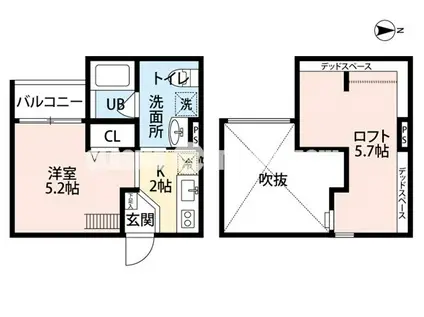 アリュール(1SK/1階)の間取り写真