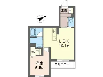 並木ハーミテイジK(1LDK/3階)の間取り写真