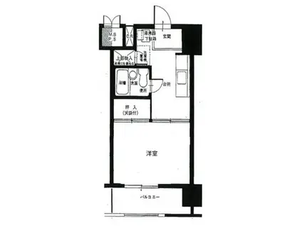 東建東五反田マンション(1K/3階)の間取り写真