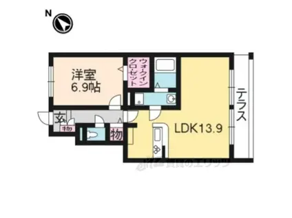 パストラルベル(1LDK/1階)の間取り写真