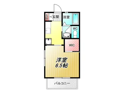 ヴィブレメゾンドゥ(1K/2階)の間取り写真