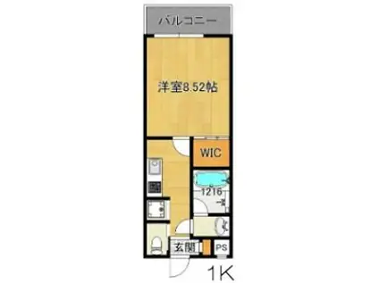 ガレリア大阪空港II(1K/1階)の間取り写真