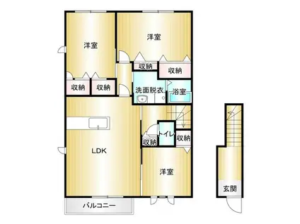 プラスペラティIII(3LDK/2階)の間取り写真