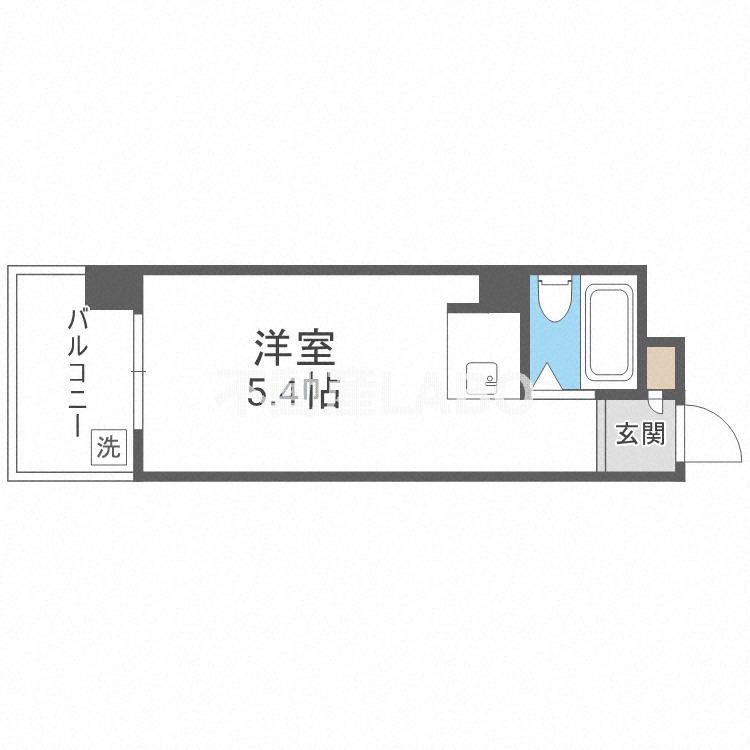 パークサイド上本町駅前(ワンルーム/7階)の間取り写真