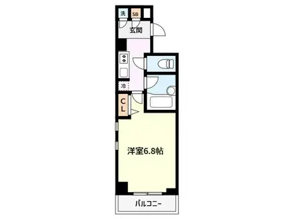 メインステージ松濤(1K/4階)の間取り写真