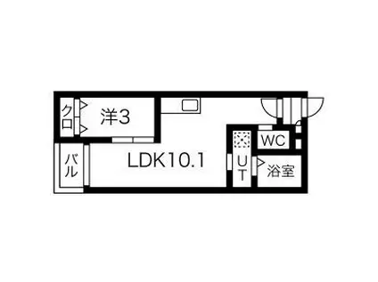 WARREN NAKASHIOTAII(1LDK/1階)の間取り写真