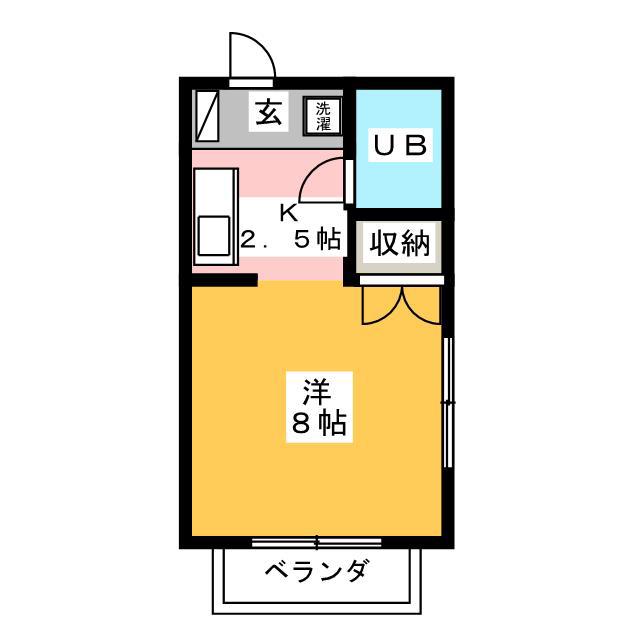 サンハイツ(1K/1階)の間取り写真