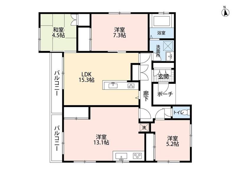 CASA DE ROSA(4LDK/3階)の間取り写真
