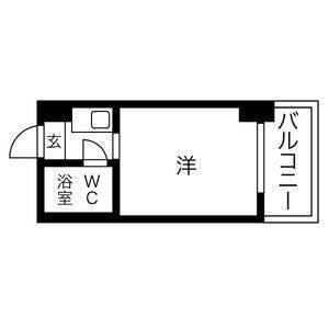 ルネッサンスガーデンヒルズ(1K/3階)の間取り写真