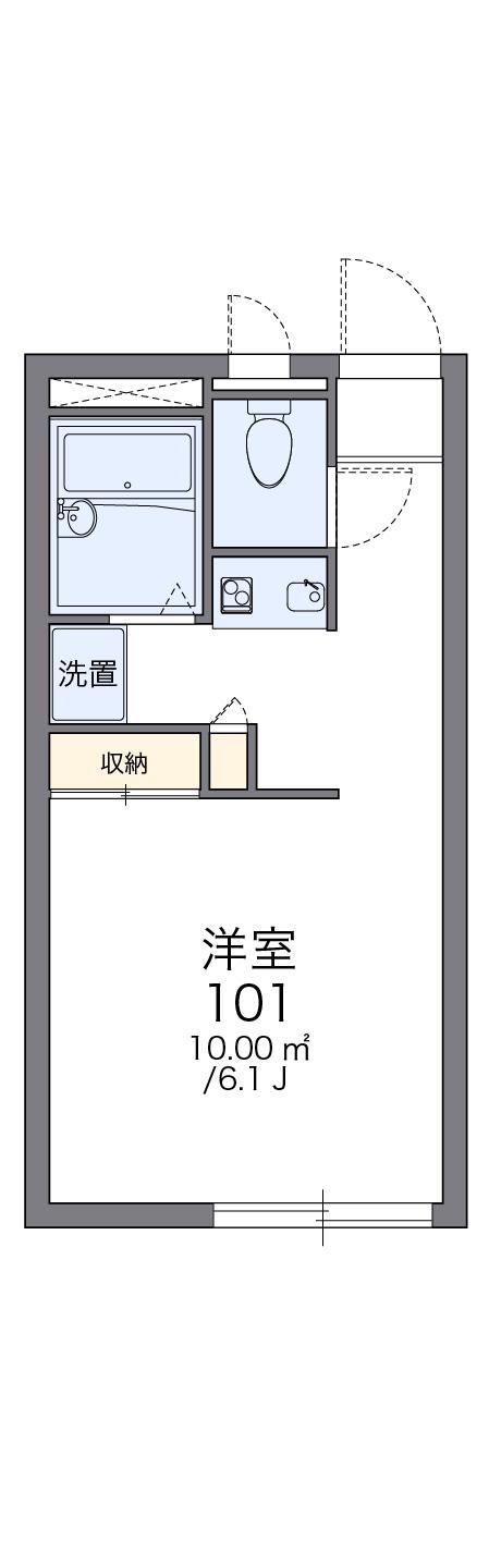レオパレス惣利(1K/2階)の間取り写真
